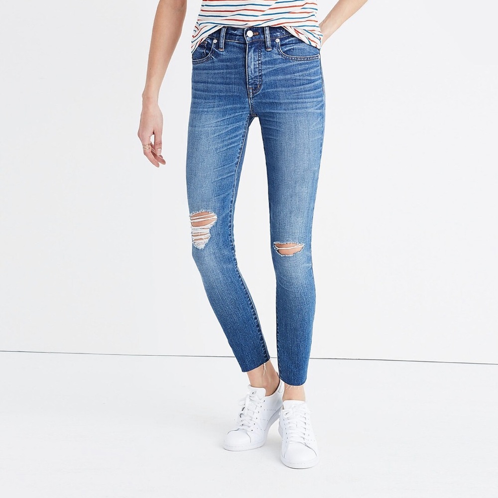Madewell 9" High-Rise Skinny Crop Jeans in Bruce Wash Jeans Size 25 - Picture 2 of 7